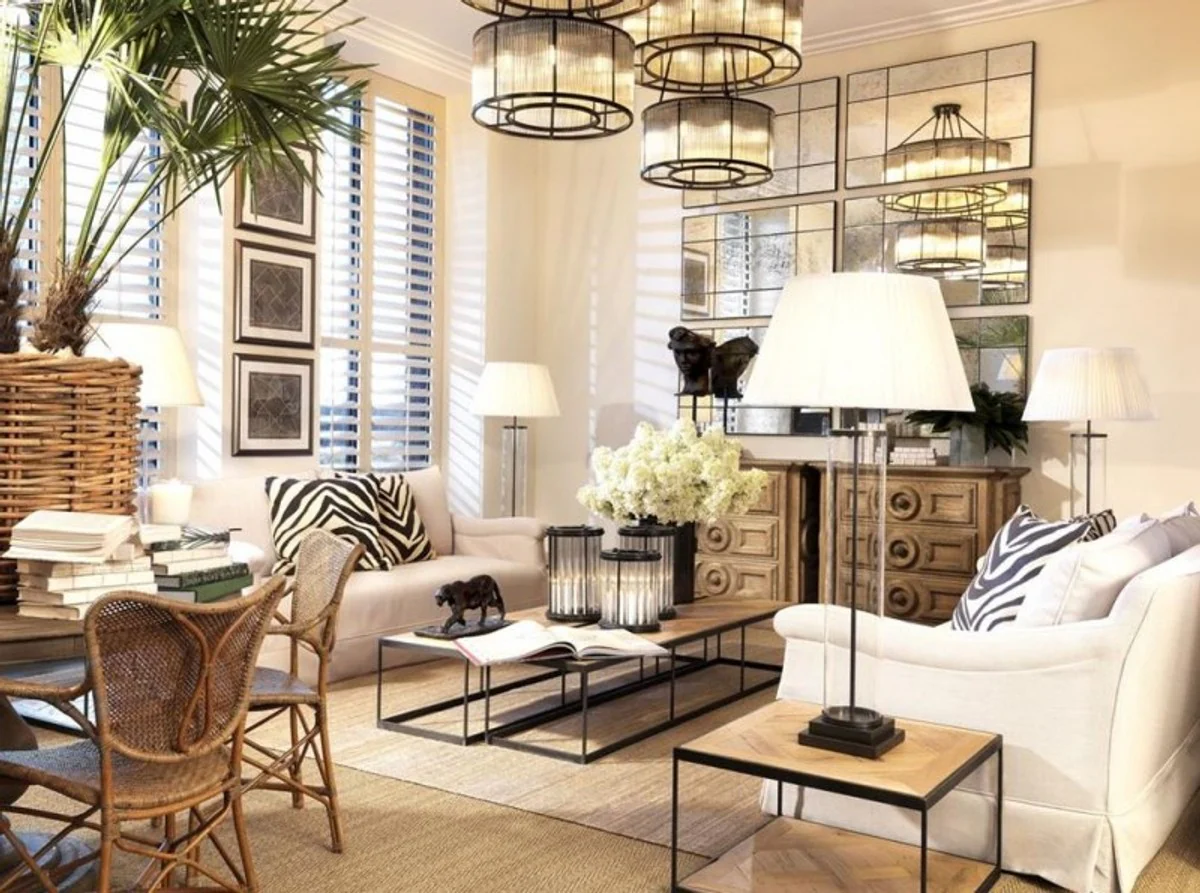 Luxury Art Deco designer side table 75 x 75 x H. 50 cm - hotel table furniture