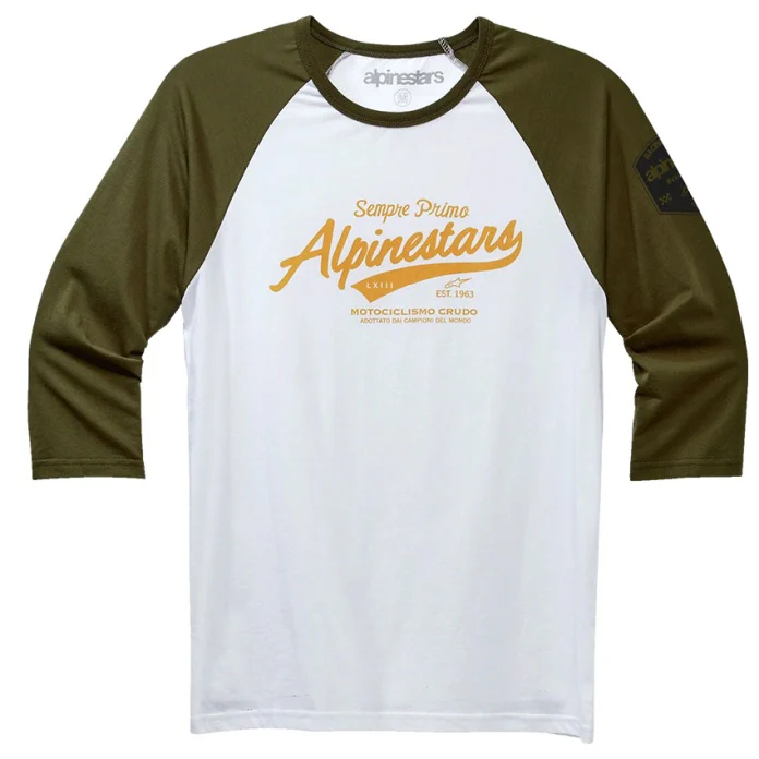 CAMISETA ALPINESTARS SCRIPT VERDE / BLANCO