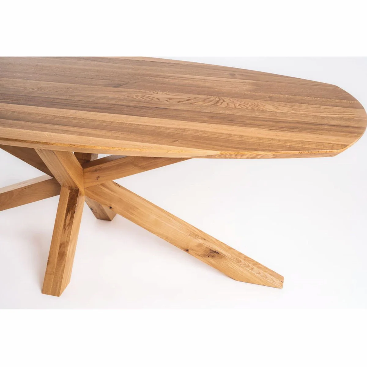 Luxury solid wood dining table natural colors 180-330 cm - extendable
