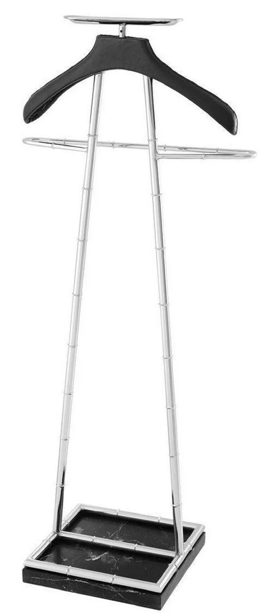 Luxury Dressboy Silver / Black 50.5 x 31 x H. 117 cm - Clothes Rack Coat Rack Suit Rack Mute Valet Valet - Luxury Accessories