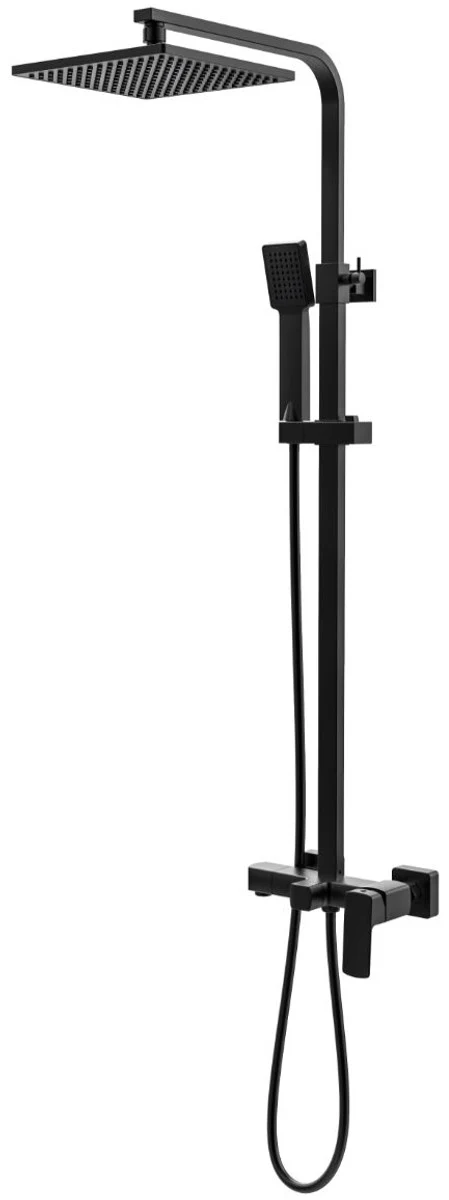 Luxury shower set with overhead shower and hand shower black - shower fitting - shower column - shower set - luxury bathroom accessories