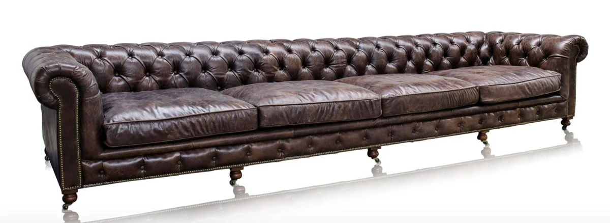 Luxury 6 seater sofa brown 410 x 120 x H. 77 cm - Chesterfield furniture