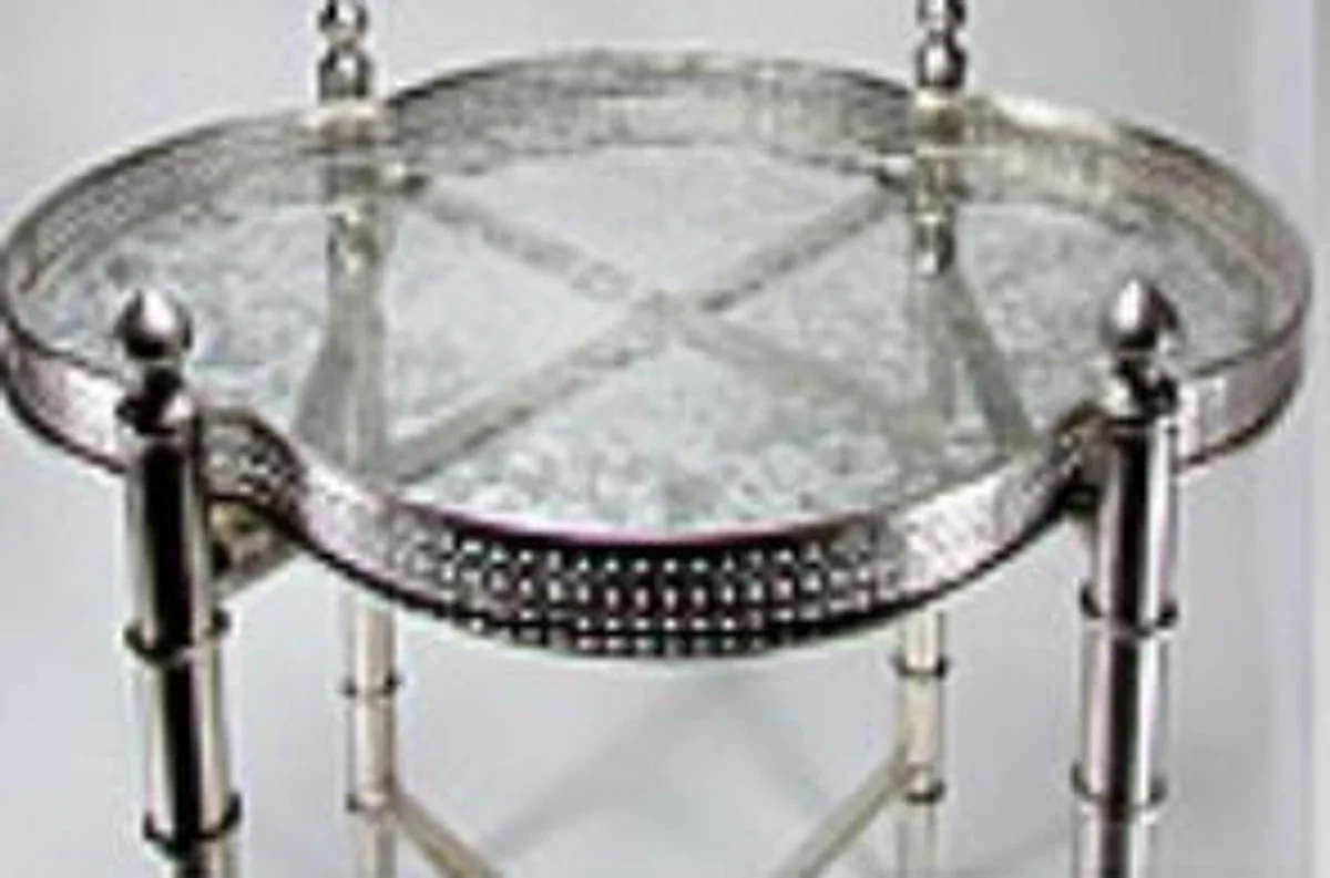 Side table silver 60 x 60 x H. 60 cm - luxury collection