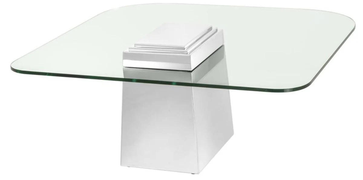 Luxury coffee table / living room table silver 105 x 105 x H. 44 cm - luxury living room furniture