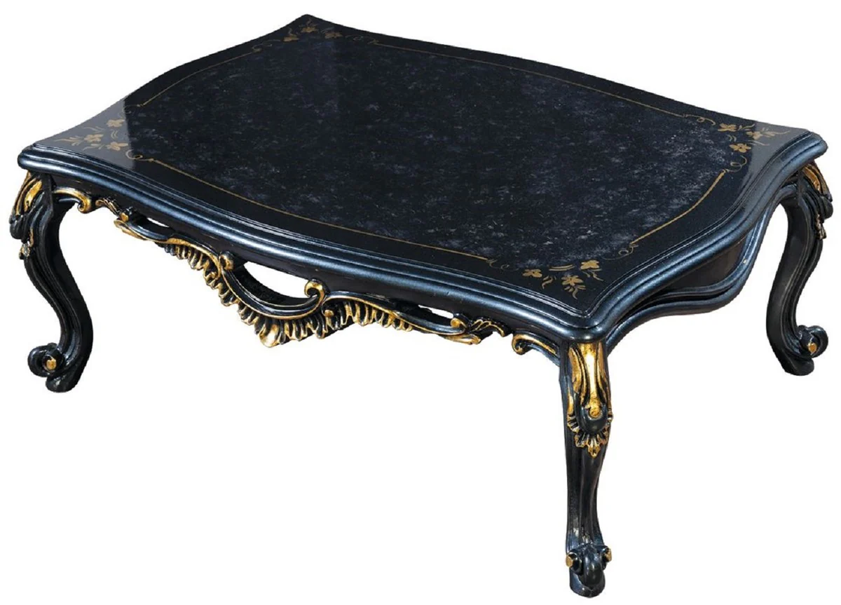 Luxury Baroque Coffee Table Blue / Gold - Handmade Baroque Style Living Room Table - Baroque Style Living Room Furniture - Baroque Furniture - Luxury Furniture in Baroque Style - Noble & Magnificent